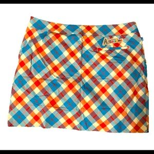 Royal & Awesome plaid golf skirt